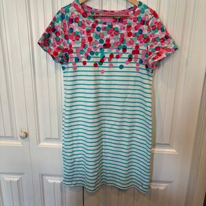 Joules Polka Dot And Stripe Dress‎ Size 12
